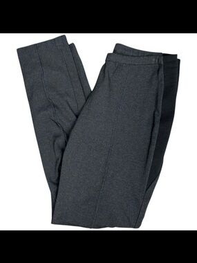 Women's LAFAYETTE 148 NEW YORK Pintuck Ponte Skinny Pants Gray/Blk.‎ | Size L